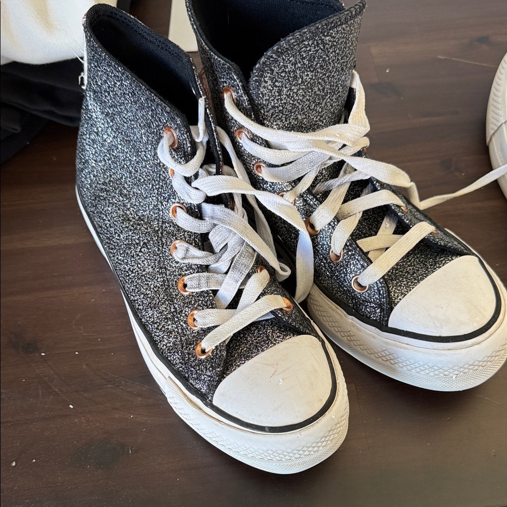 Converse Speckled Black and White High-Tops